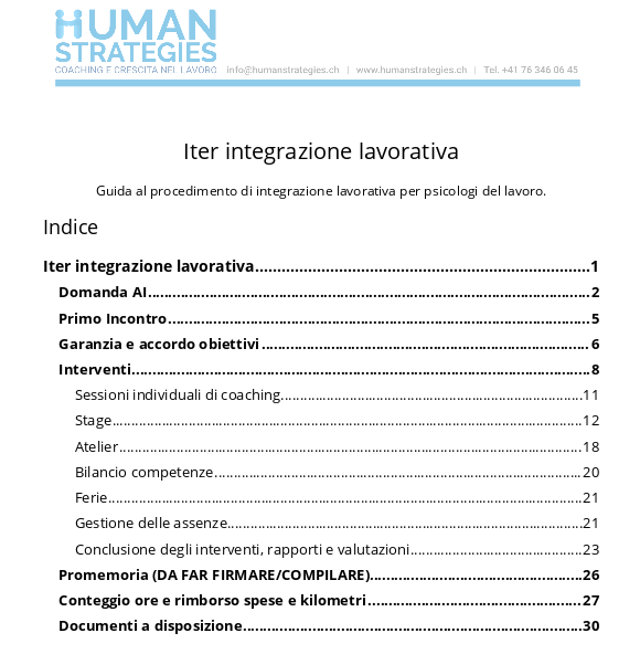 L'indice dell'Iter procedurale: il cuore dell'organizzazione interna che garantisce autonomia al team.